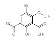 1-(5-bromo-2-hydroxy-6-methoxy-3-nitro-phenyl)ethanone structure