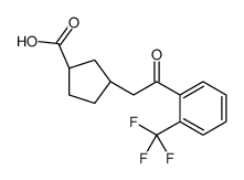 CIS-3-[2-OXO-2-(2-TRIFLUOROMETHYLPHENYL)ETHYL]CYCLOPENTANE-1-CARBOXYLIC ACID结构式