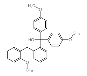 bis(4-methoxyphenyl)-[2-[(2-methoxyphenyl)methyl]phenyl]methanol structure