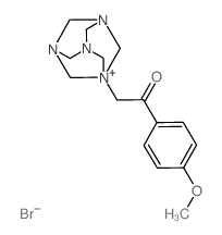 (4-methoxy-phenacyl)-hexamethylenetetraminium, bromide Structure