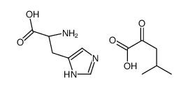 (2S)-2-amino-3-(1H-imidazol-5-yl)propanoic acid,4-methyl-2-oxopentanoic acid Structure