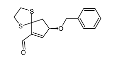 (3R)-3-benzyloxy-5-oxo-1-cyclopentene-1-carbaldehyde 5-ethylene dithioacetal Structure