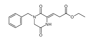 1-benzyl-3-(2-ethoxycarbonyl)ethylidene-2,5-piperazinedione Structure