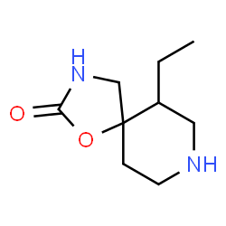 1-Oxa-3,8-diazaspiro[4.5]decan-2-one,6-ethyl-(9CI) structure