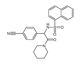 N-[1-(4-cyanophenyl)-2-oxo-2-piperidin-1-ylethyl]naphthalene-1-sulfonamide结构式
