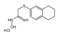 N'-hydroxy-2-(5,6,7,8-tetrahydronaphthalen-2-ylsulfanyl)ethanimidamide,hydrochloride Structure