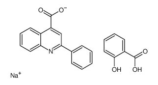 sodium,2-hydroxybenzoate,2-phenylquinoline-4-carboxylic acid结构式