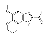methoxy-5 tetrahydro-1,7,8,9 pyranno[2,3-g]indolecarboxylate-2 de methyle Structure