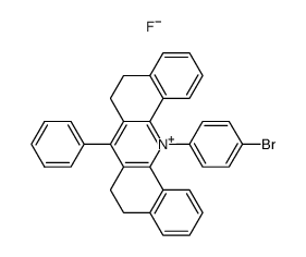 14-(4-bromophenyl)-7-phenyl-5,6,8,9-tetrahydrodibenzo[c,h]acridin-14-ium fluoride结构式