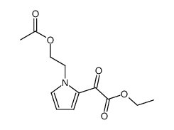 1-(2-acetoxyethyl)-2-ethoxalylpyrrole结构式