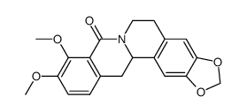 (R)-9,10-Dimethoxy-5,6,13,13a-tetrahydro-[1,3]dioxolo[4,5-g]isoquino[3,2-a]isoquinolin-8-one结构式