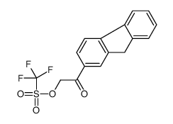 [2-(9H-fluoren-2-yl)-2-oxoethyl] trifluoromethanesulfonate结构式