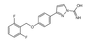 3-[4-[(2,6-difluorophenyl)methoxy]phenyl]pyrazole-1-carboxamide结构式