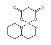 Platinum, [propanedioato(2-)-O, O](2-pyridineethanamine-N(.alpha.),N(1))-, (SP-4-3)- Structure