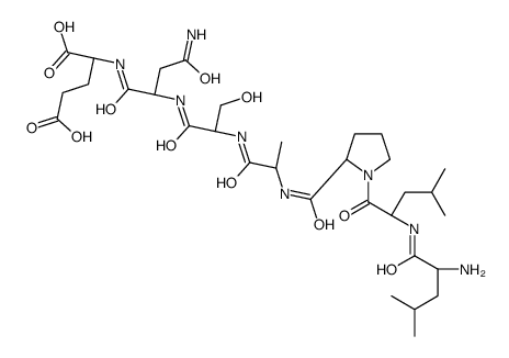 (2S)-2-[[(2S)-4-amino-2-[[(2S)-2-[[(2S)-2-[[(2S)-1-[(2S)-2-[[(2S)-2-amino-4-methylpentanoyl]amino]-4-methylpentanoyl]pyrrolidine-2-carbonyl]amino]propanoyl]amino]-3-hydroxypropanoyl]amino]-4-oxobutanoyl]amino]pentanedioic acid Structure