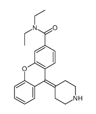 N,N-diethyl-9-piperidin-4-ylidenexanthene-3-carboxamide结构式