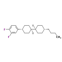 反,反-4'-丁基-4-(3,4-二氟苯基)双环己烷结构式