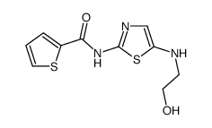 N-[5-(2-hydroxyethylamino)-1,3-thiazol-2-yl]thiophene-2-carboxamide Structure