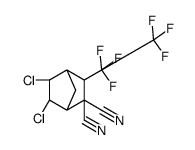 (1S,4R,5S,6R)-5,6-dichloro-3,3-bis(trifluoromethyl)bicyclo[2.2.1]heptane-2,2-dicarbonitrile结构式