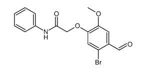 Acetamide, 2-(5-bromo-4-formyl-2-methoxyphenoxy)-N-phenyl Structure