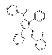 [4-(2-Chloro-phenylazo)-3,5-diphenyl-pyrazol-1-yl]-pyridin-4-yl-methanone结构式