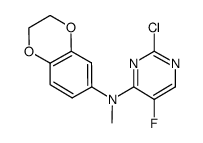 2-chloro-N4-(3,4-ethylenedioxyphenyl)-5-fluoro-N4-methyl-4-pyrimidineamine结构式