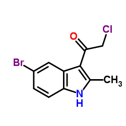1-(5-Bromo-2-methyl-1H-indol-3-yl)-2-chloroethanone结构式