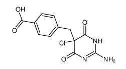 4-[(2-Amino-4,6-dioxo-5-chloro-3,4,5,6-tetrahydro-5-pyrimidinyl)methyl]benzoic Acid Structure