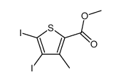 4,5-diiodo-3-methyl-thiophene-2-carboxylic acid methyl ester Structure