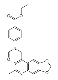ethyl 4-(N-((6-methyl-[1,3]dioxolo[4,5-g]quinazolin-8-yl)methyl)formamido)benzoate Structure