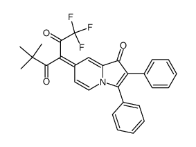 1,1,1-Trifluoro-5,5-dimethyl-3-[1-oxo-2,3-diphenyl-1H-indolizin-(7Z)-ylidene]-hexane-2,4-dione结构式