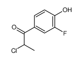 1-Propanone, 2-chloro-1-(3-fluoro-4-hydroxyphenyl)- (9CI)结构式