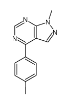 1-methyl-4-(p-methylphenyl)pyrazolo(3,4-d)pyrimidine Structure