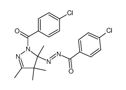 1-(p-chlorobenzoyl)-5-(p-chlorobenzoylazo)-3,4,4,5-tetramethyl-2-pyrazoline Structure