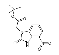 tert-butyl (4-nitro-2-oxo-2,3-dihydro-1H-benzimidazoI-1-yl)acetate结构式