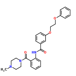 N-{2-[(4-Methyl-1-piperazinyl)carbonyl]phenyl}-3-(2-phenoxyethoxy)benzamide结构式