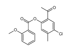 (2-acetyl-4-chloro-5-methylphenyl) 2-methoxybenzoate结构式