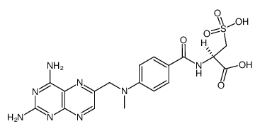 N-(4-amino-4-deoxy-N10-methylpteroyl)-L-cysteic acid结构式