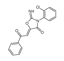 2-imino-3-(o-chlorophenyl)-5-phenacylidene-4-oxazolidone Structure