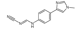 N-cyano-N'-[4-(1-methylimidazol-4-yl)phenyl]methanimidamide Structure