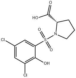 1-[(3,5-Dichloro-2-hydroxyphenyl)sulfonyl]-L-proline结构式