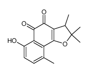 (+/-)-2,3,4,5-Tetrahydro-7-hydroxy-2,2,3,9-tetramethylnaphtho<1,2-b>furan-4,5-dione <(+/-)-β-Isotrypethelone>结构式