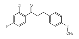 2'-CHLORO-4'-FLUORO-3-(4-THIOMETHYLPHENYL)PROPIOPHENONE Structure