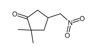 2,2-dimethyl-4-(nitromethyl)cyclopentan-1-one Structure