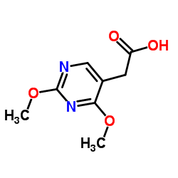 (2,4-Dimethoxy-5-pyrimidinyl)acetic acid Structure