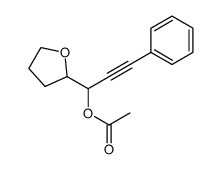 Acetic acid 3-phenyl-1-(tetrahydro-furan-2-yl)-prop-2-ynyl ester Structure