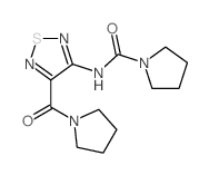 N-[4-(pyrrolidine-1-carbonyl)-1,2,5-thiadiazol-3-yl]pyrrolidine-1-carboxamide结构式