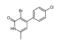 3-bromo-4-(4-chlorophenyl)-6-methyl-1H-pyridin-2-one Structure