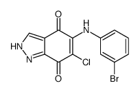 5-(3-bromoanilino)-6-chloro-1H-indazole-4,7-dione Structure
