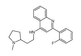 2-(2-fluorophenyl)-N-[2-(1-methylpyrrolidin-2-yl)ethyl]quinolin-4-amine结构式